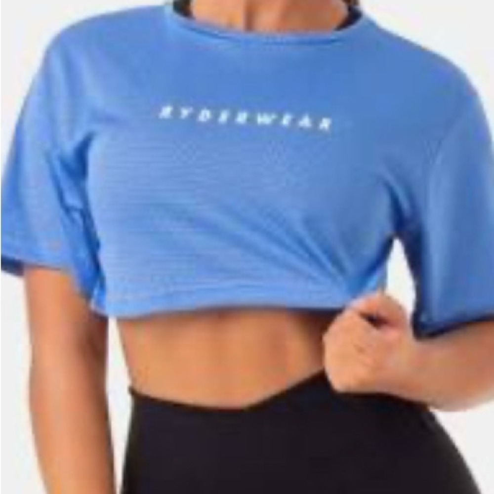 Ryderwear Women's Mesh Short Sleeve Crop Top